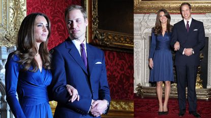 Kate middleton hotsell blue engagement dress