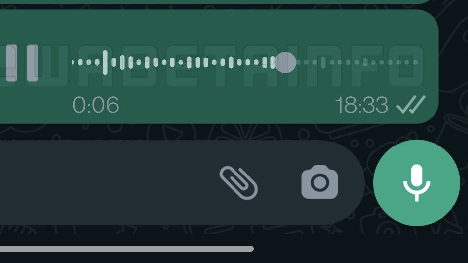 WhatsApp voice message waveforms