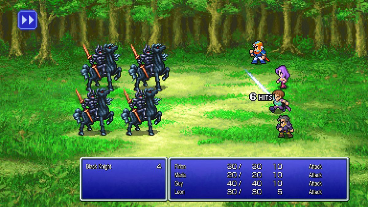 Final Fantasy 2 Pixel Remaster battle