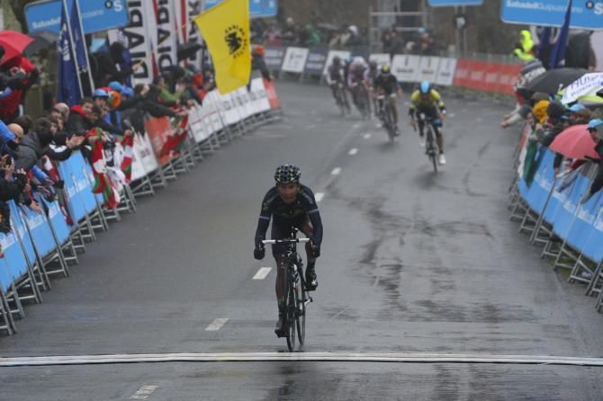 Quintana (Movistar) gapped the others at the end of the stage