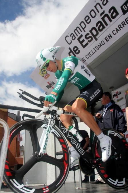 Omar Fraile (Caja Rural-Seguros RGA) in the start house