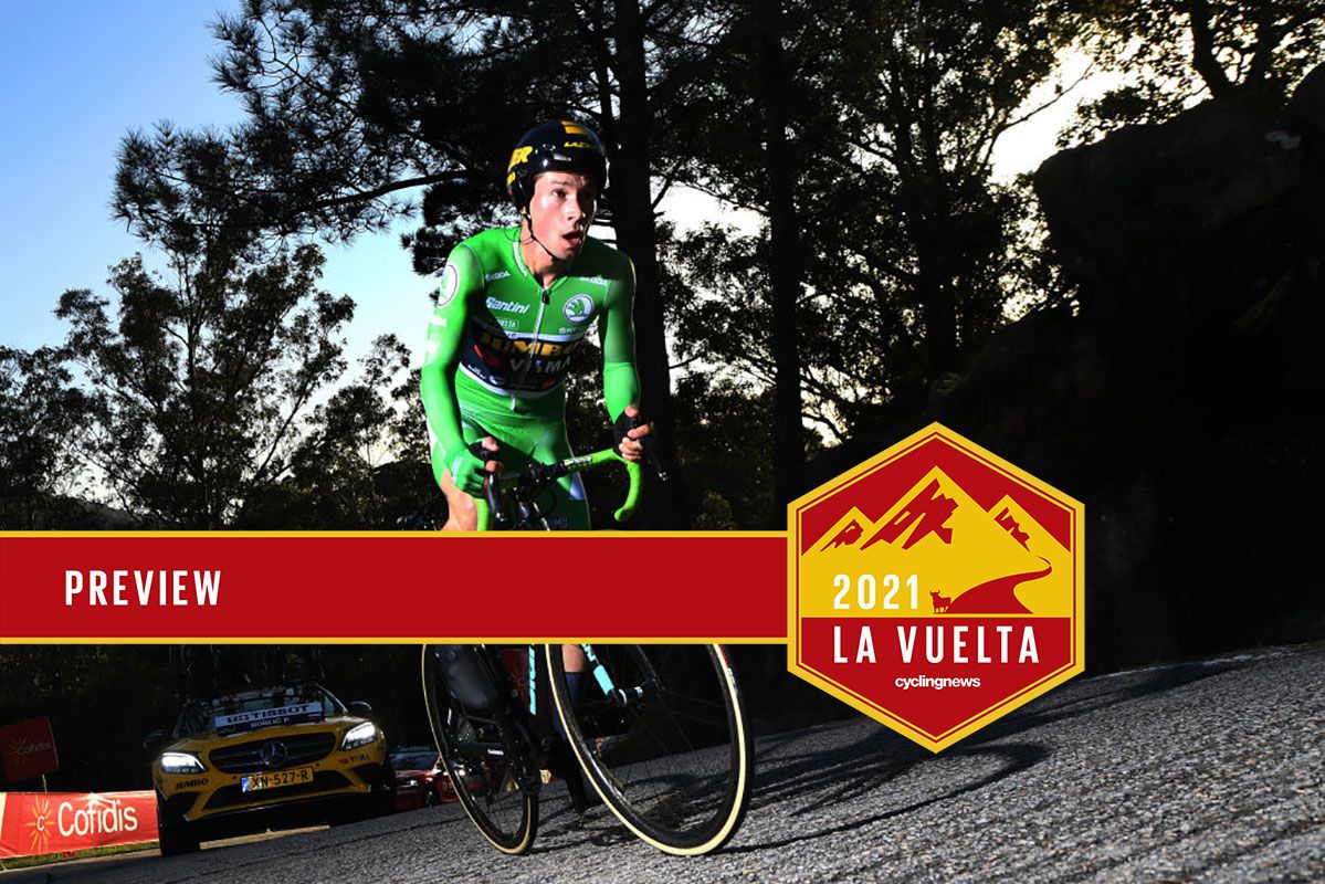 Primoz Roglic (Jumbo-Visma) during the stage 13 time trial at the 2020 Vuelta a Espana