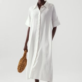 white long shirt dress