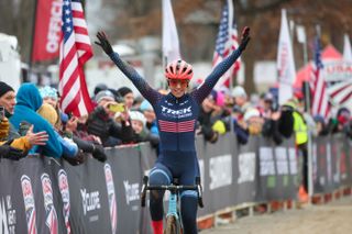 Madigan Munro (Trek Factory Racing CX) won the women U23 title at 2022 US Cyclocross National Championships