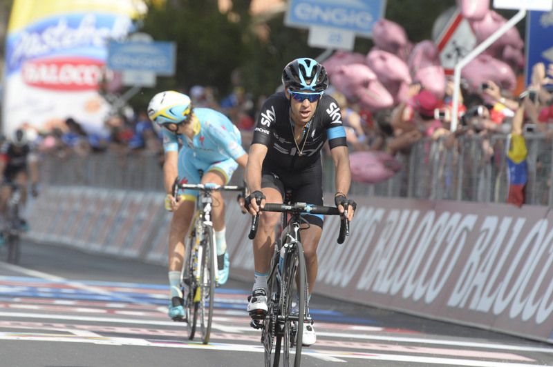 Richie Porte (Team Sky) crosses the line after stage 6