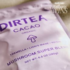 Dirtea Cacao review: A close up shot of the packaging