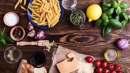A selection of Mediterranean diet foods