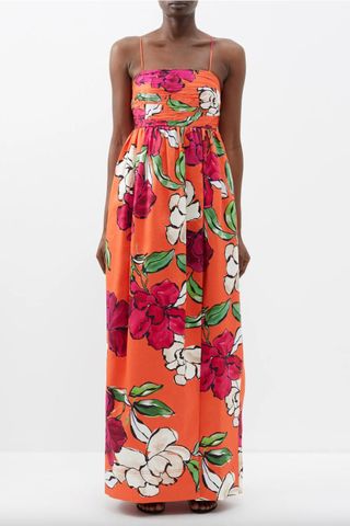 Best Floral Dresses: Aje Monument floral-print linen-blend maxi dress