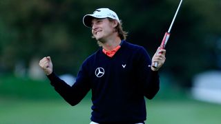 Emiliano Grillo celebrates winning the Frys.com Open