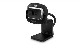 The Microsoft HD-3000 webcam on a white background