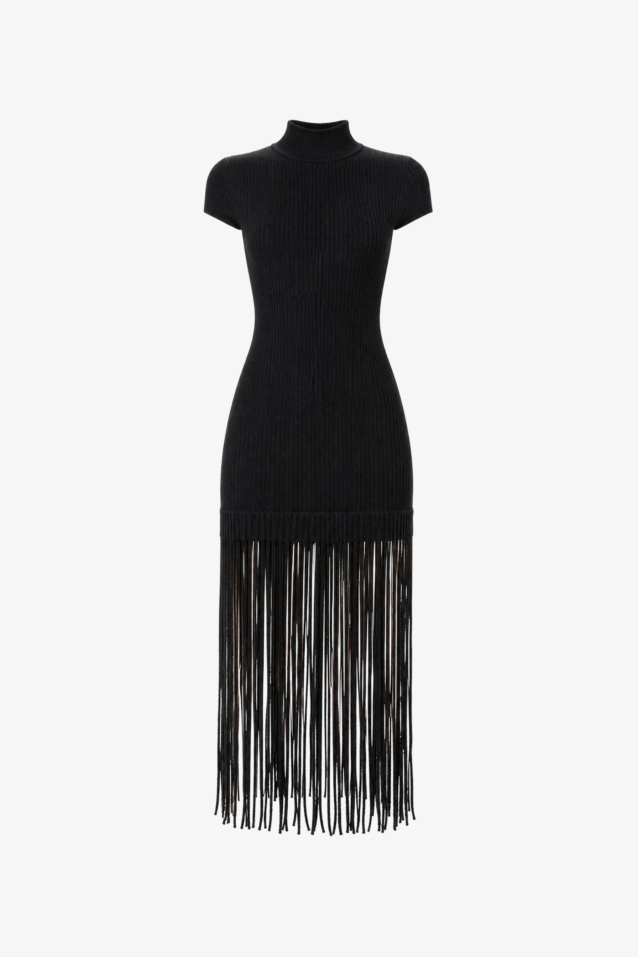 Toccin, Jada Mock Neck Fringe Minidress