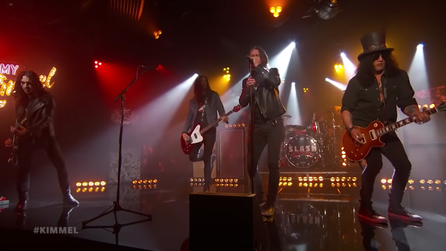 Watch Slash featuring Myles Kennedy and the Conspirators give The River Is Rising  its live TV debut on Jimmy Kimmel Live! | Guitar World