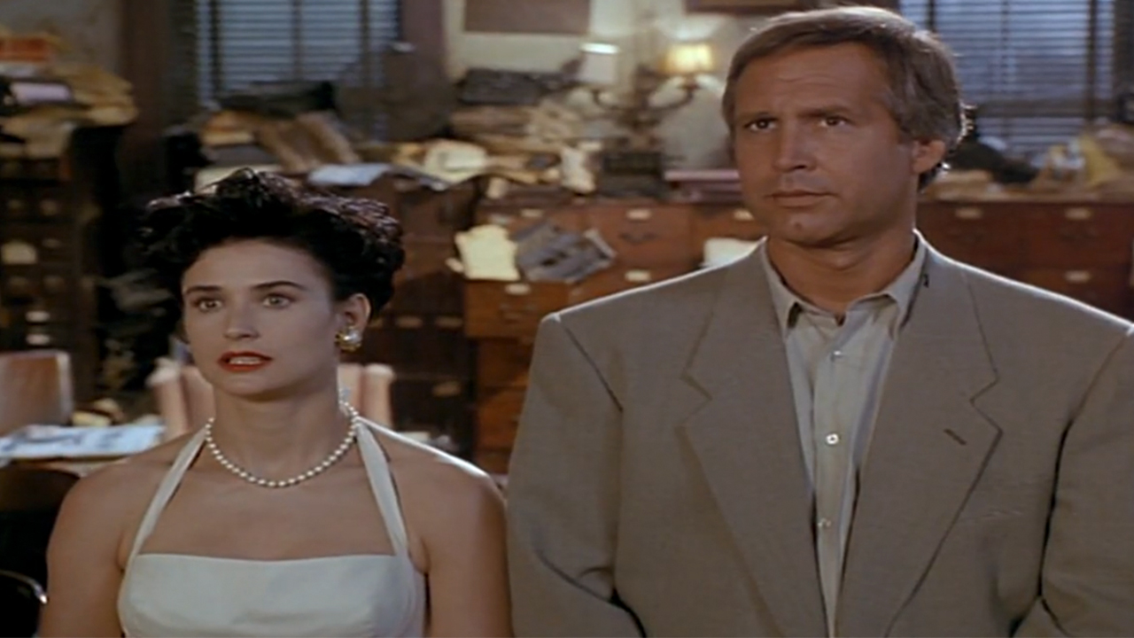 Demi Moore and Chevy Chase in Nothing But Trouble