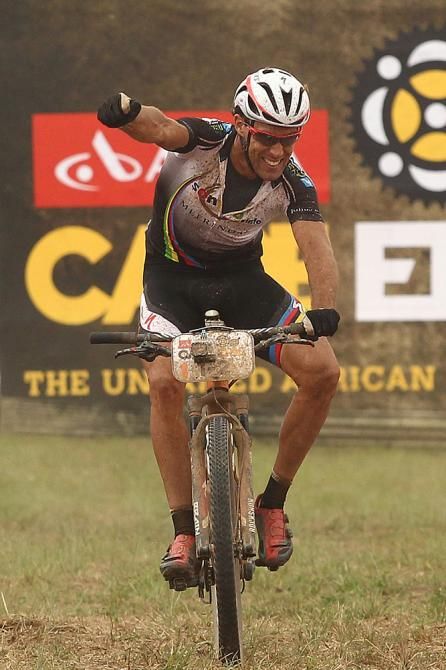 Frantisek Rabon of Meerendal Songo Specialized celebrates after winning Stage 3