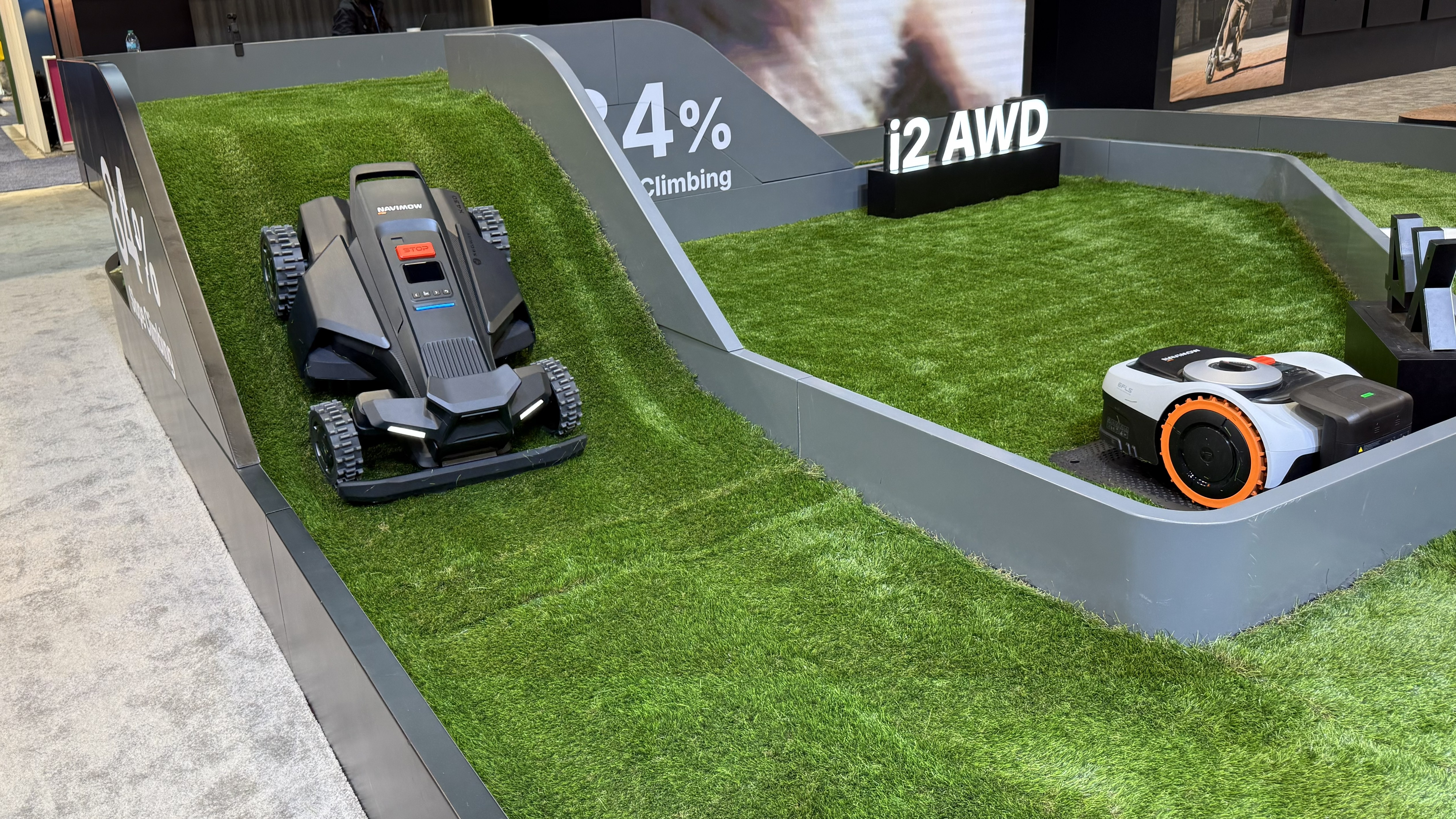 The Navimow booth at CES 2026