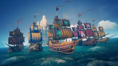 best Xbox Series X games: a fleet of ships in Sea of Thieves