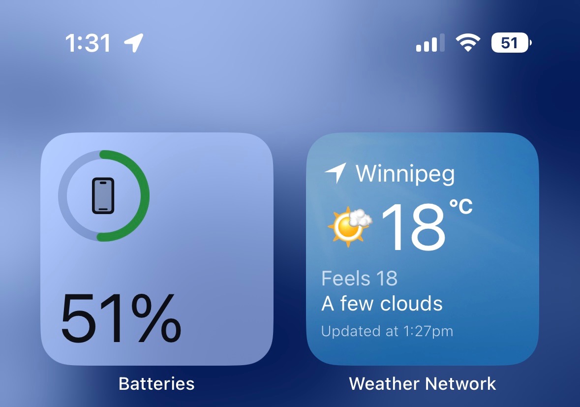 iOS 16 battery percentage indicator