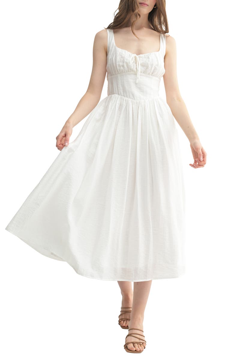 Set-In Waist Midi Dress