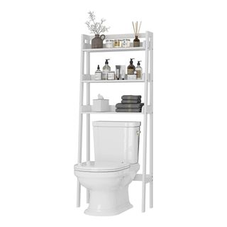 White over toilet storage ladder 