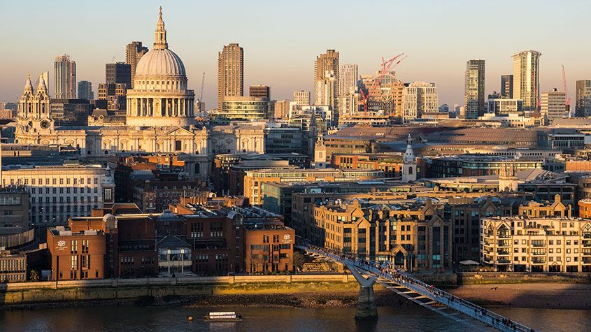 View of St Paul&amp;#039;s and the City of London