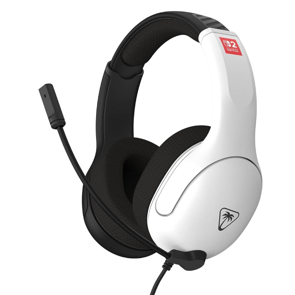 Official product image of the Black and White Turtle Beach Airlite Fit wired gaming headset, with a plain background.