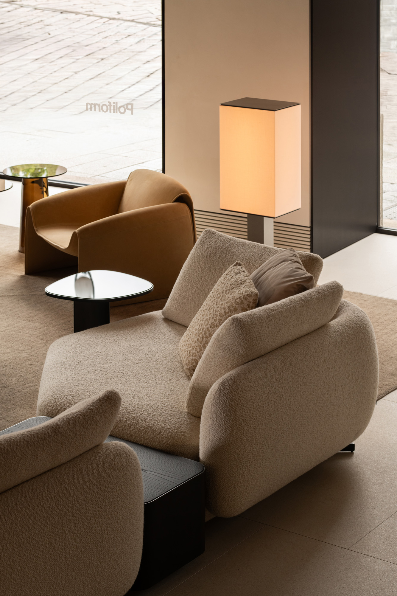 Interior of Poliform showroom in Milan