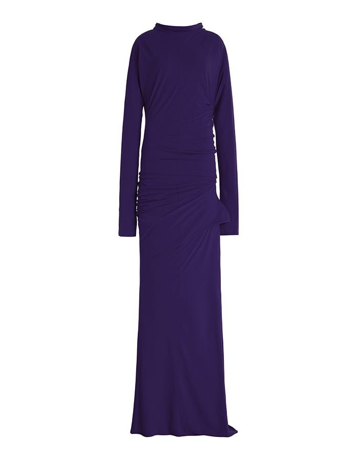 COLLEEN ALLEN, Twist Gathered Cotton Maxi Dress