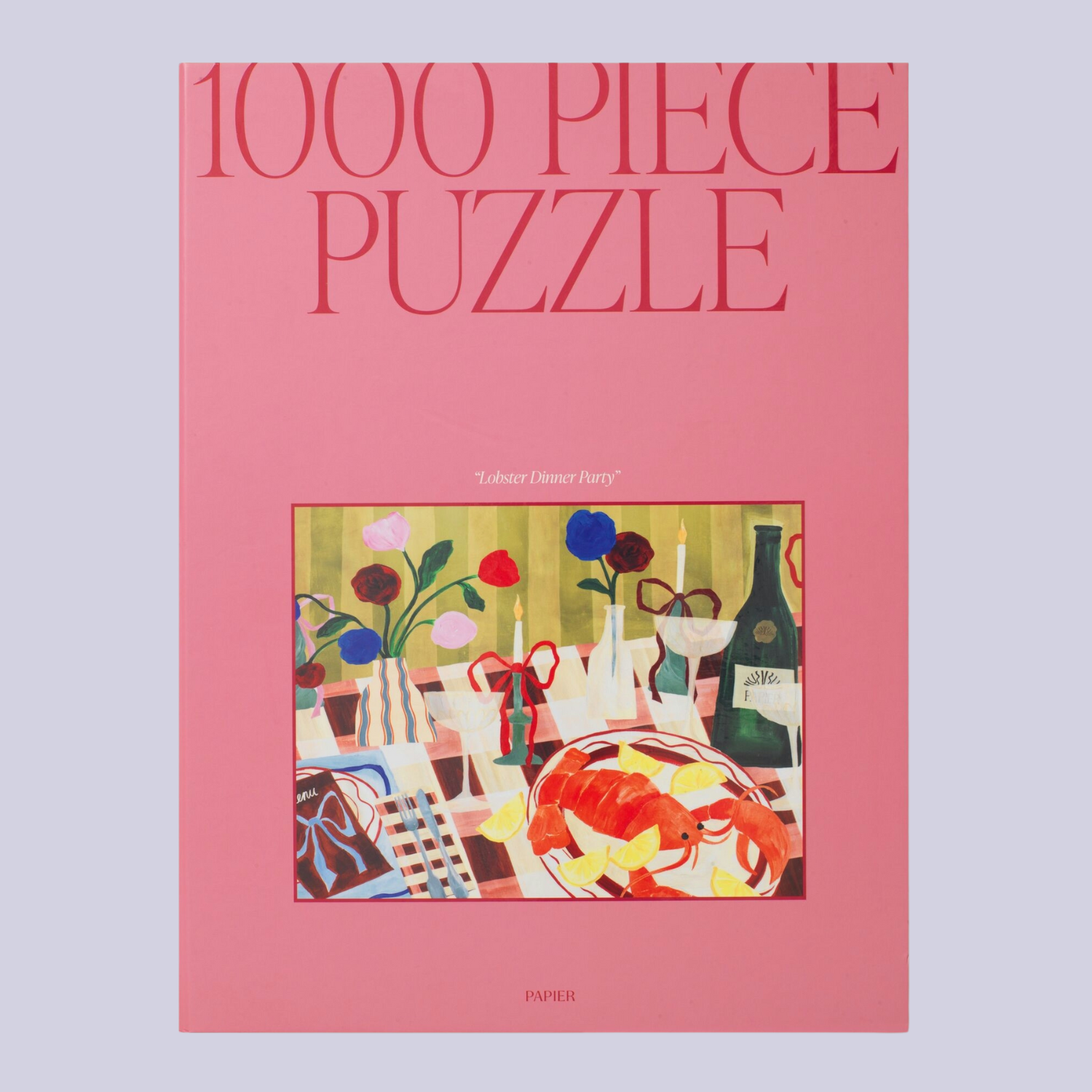 A pink 1000 puzzle piece set