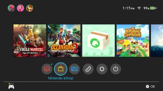 How to set up your Nintendo Switch wishlist: Hover over the shop icon on the homescreen and press a