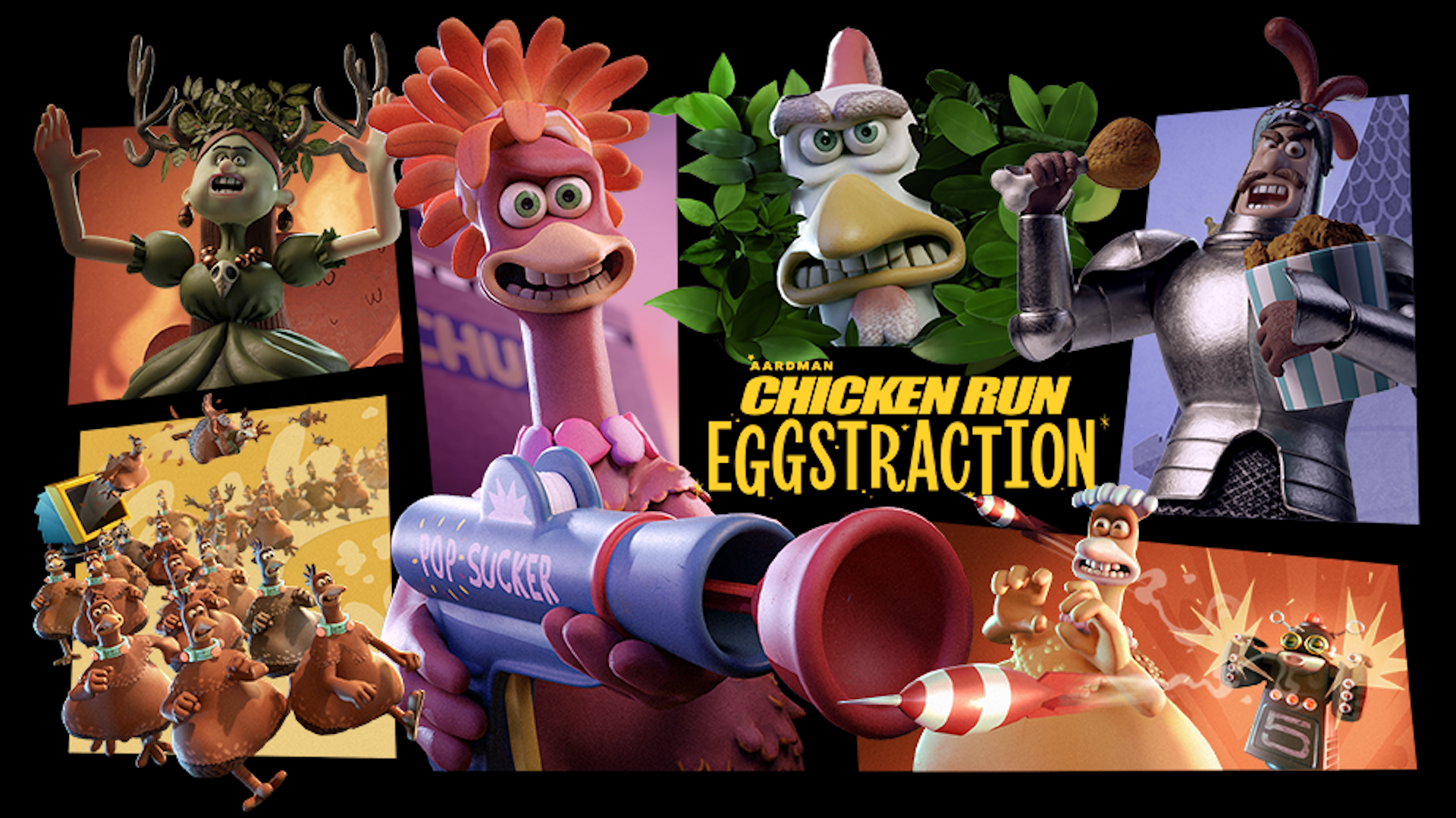 The cover art for the new Chicken Run video game