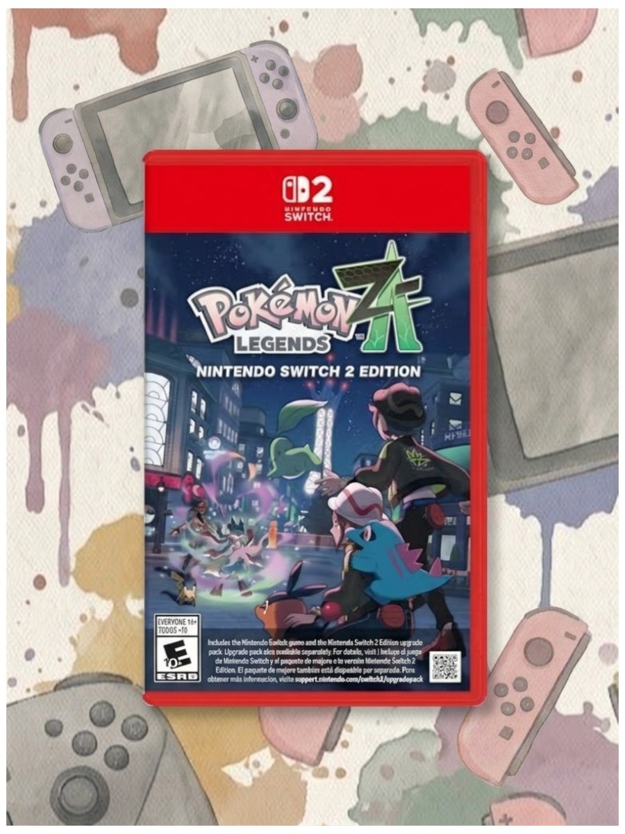 Pokémon games on a colorful Switch 2 background