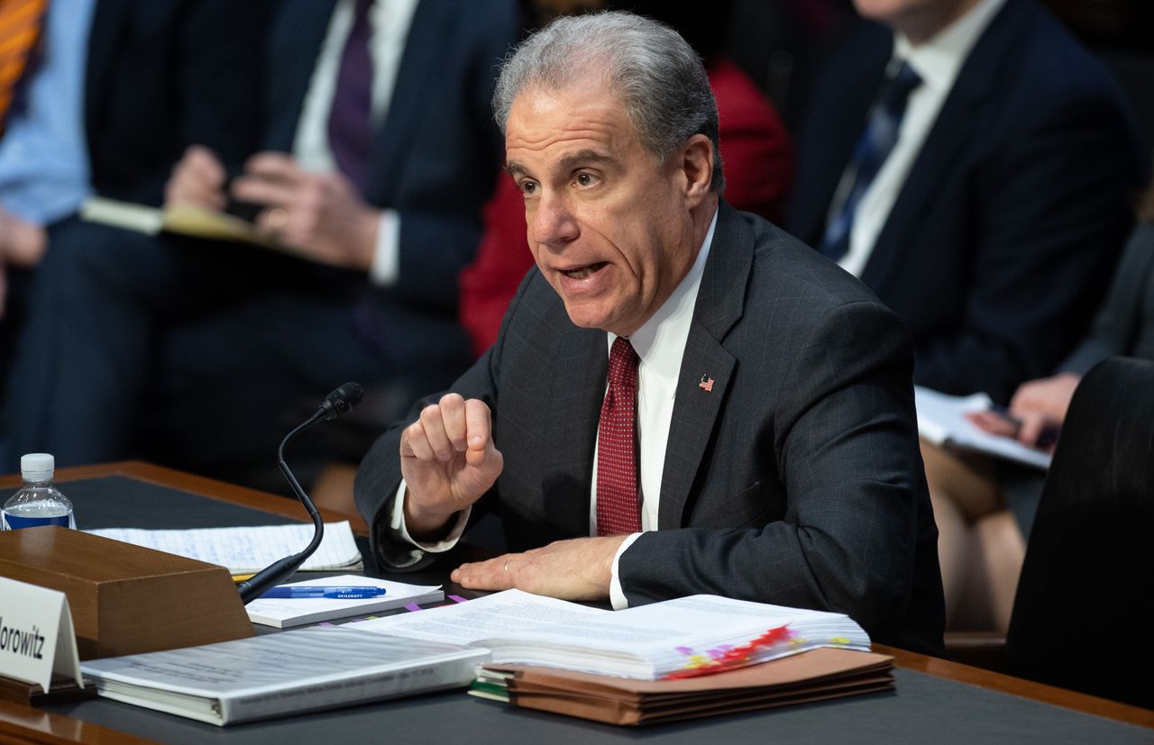 Justice Department Inspector General Michael Horowitz testifies