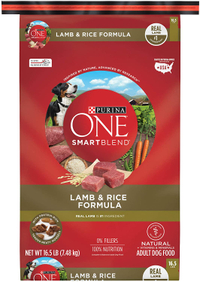 Purina ONE Natural SmartBlend Lamb &amp; Rice Formula Dry Dog Food 40lb bag
$62.88 at Chewy