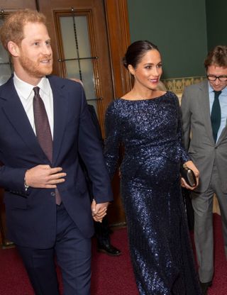 Prince Harry, Duke of Sussex and Meghan, Duchess of Sussex attend the Cirque du Soleil Premiere Of "TOTEM" at Royal Albert Hall on January 16, 2019 in London, England