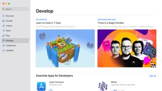Mac App Store Develop section