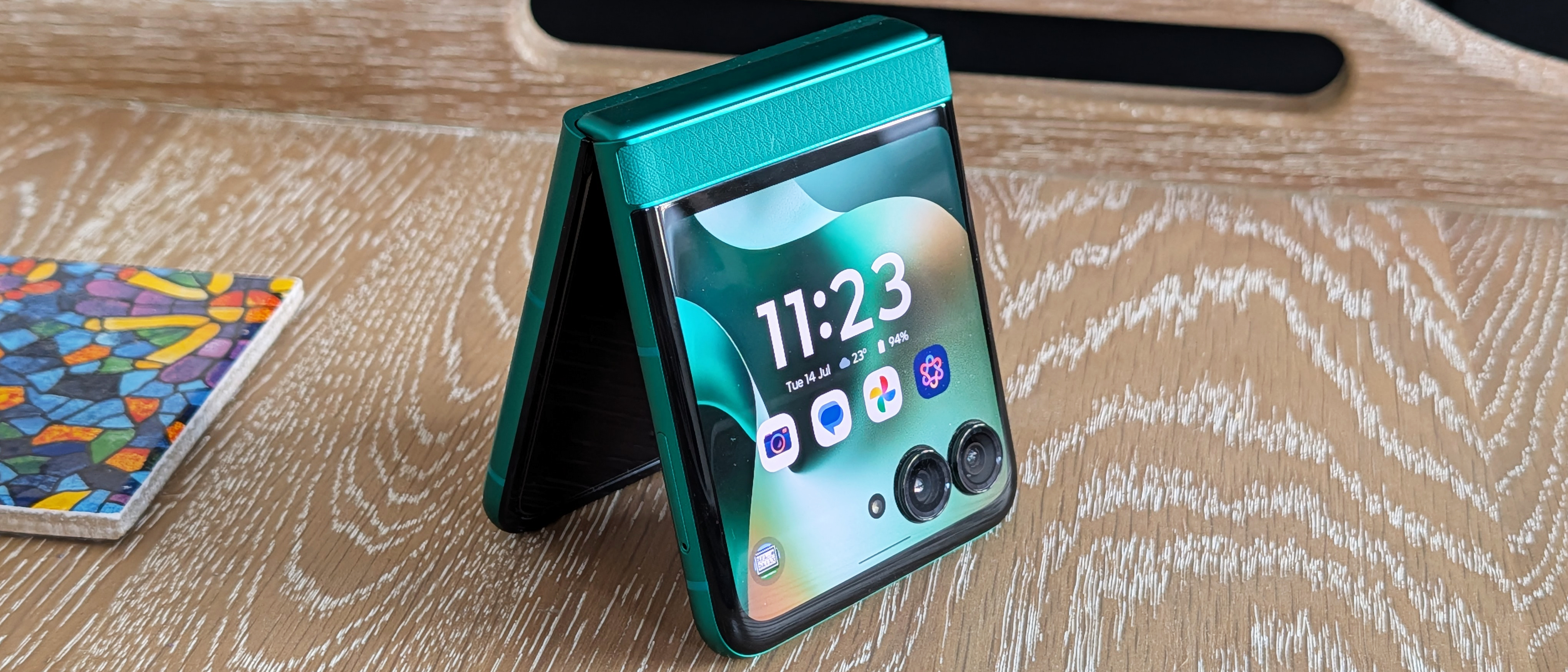 The Motorola Razr 2026 resting on a table