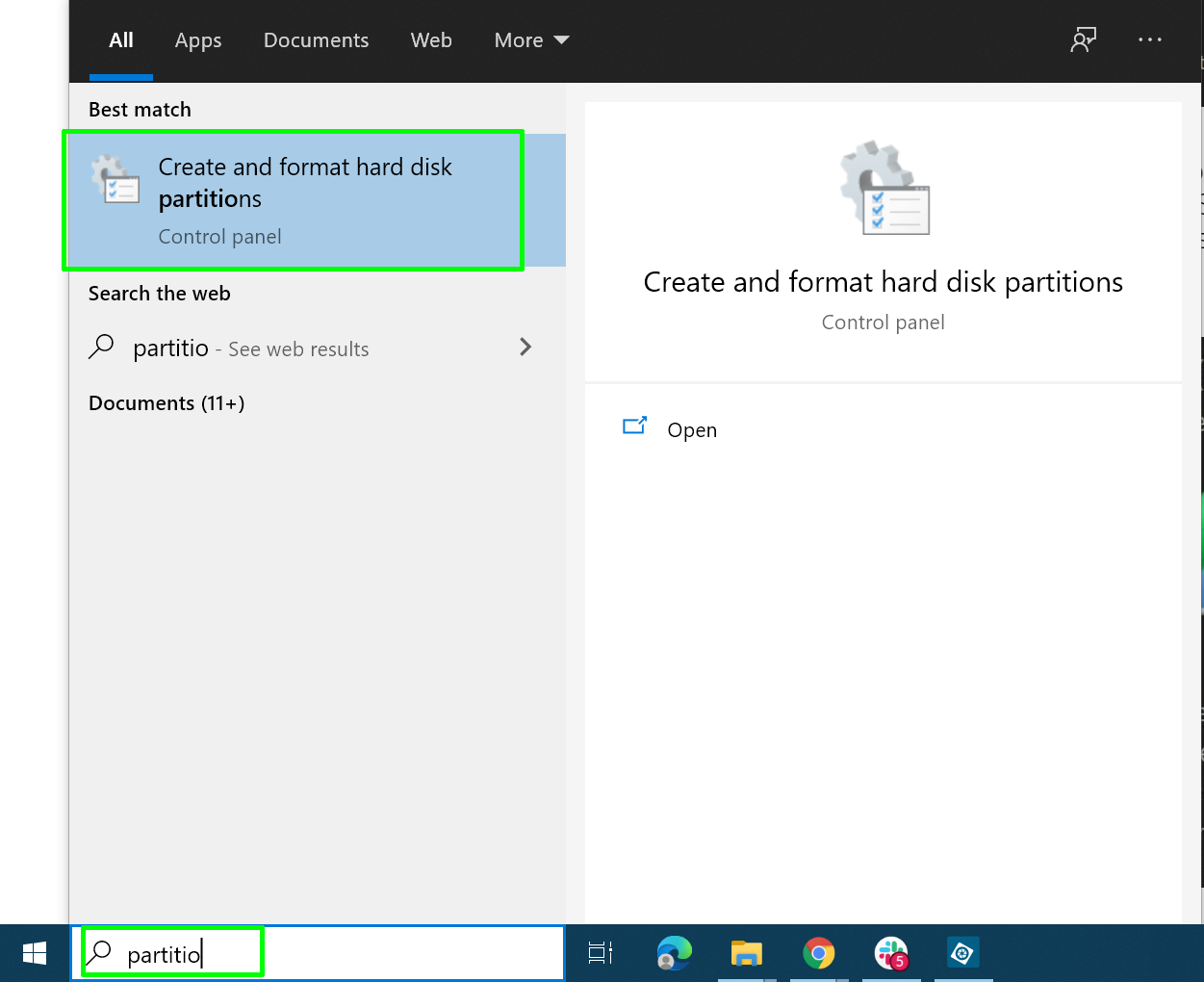 open disk management