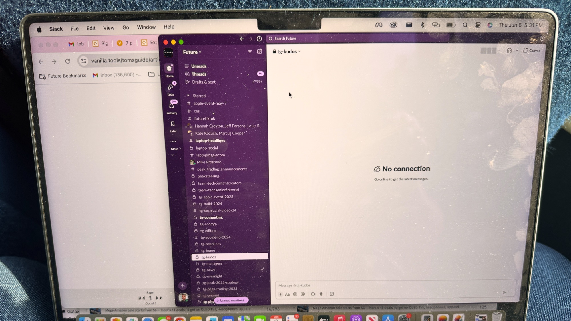 Aucun message de connexion sur Slack sur MacBook Pro en raison d'un mauvais signal T-Mobile