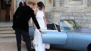 Prince Harry and Meghan Markle at their evening reception