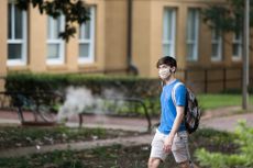 A student on campus