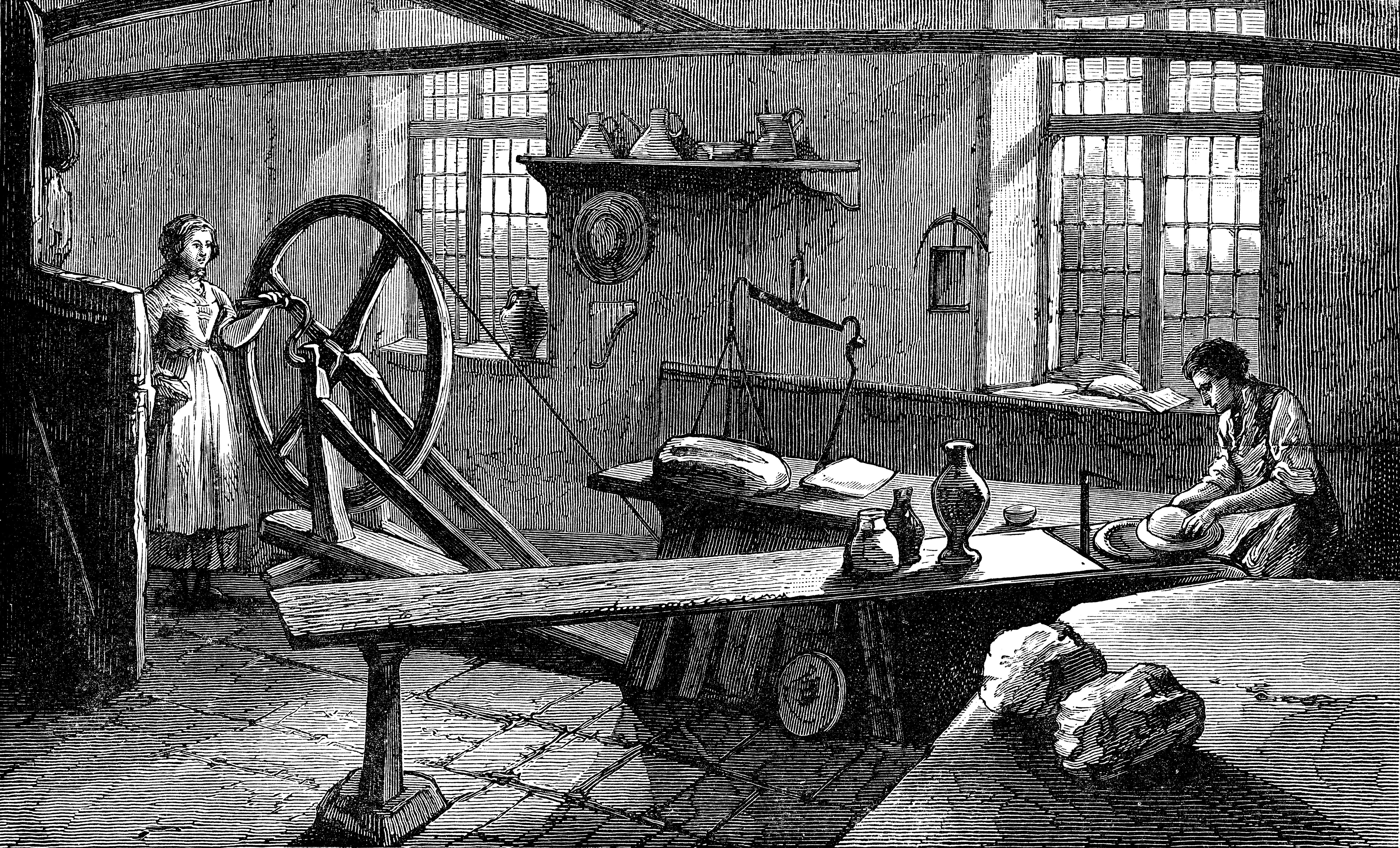 Josiah Wedgwood (1730-1795) at work in his Etruria Works near Hanley Staffordshire.