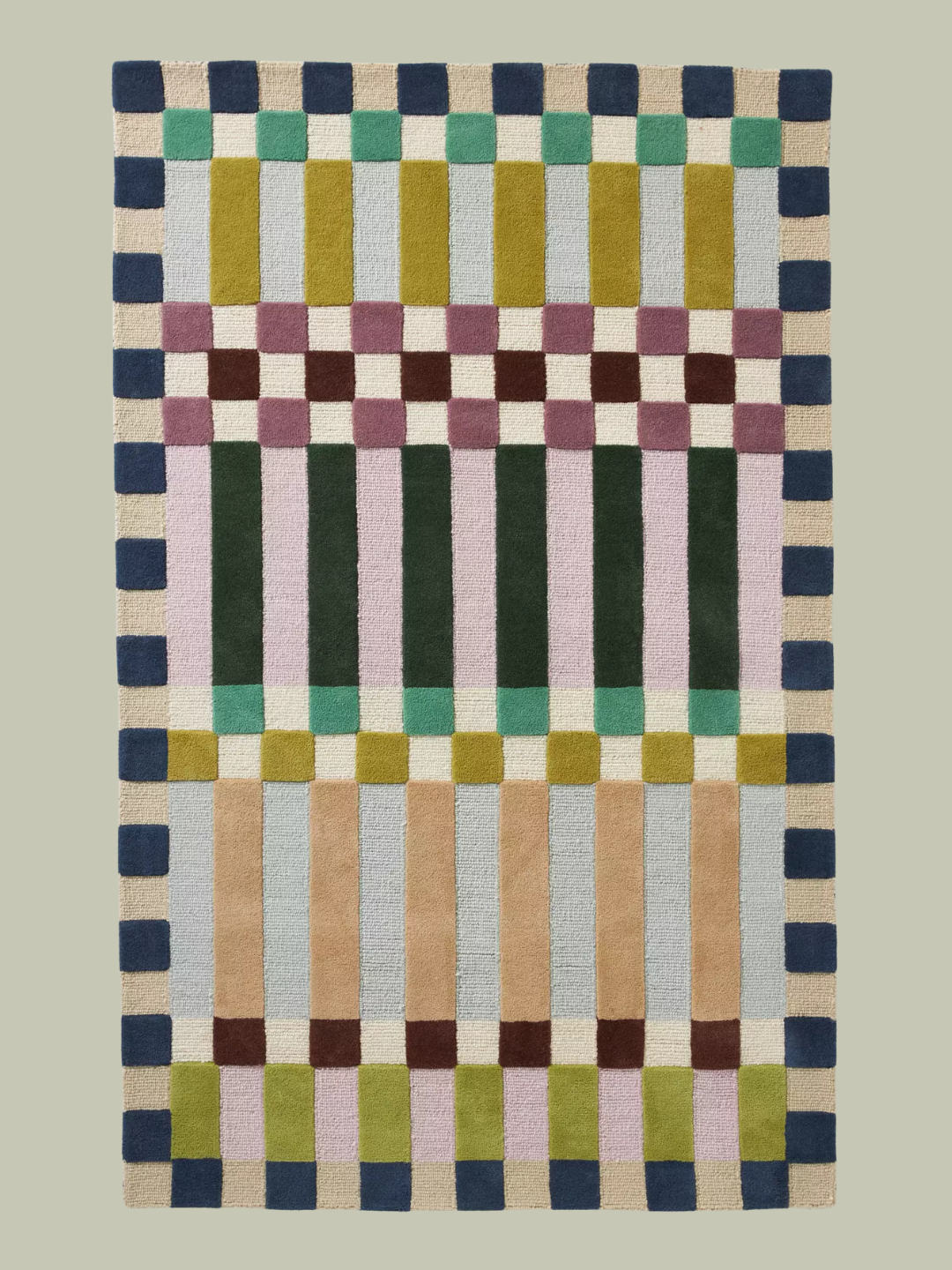 A hand-tufted multi-color rug from Anthropologie
