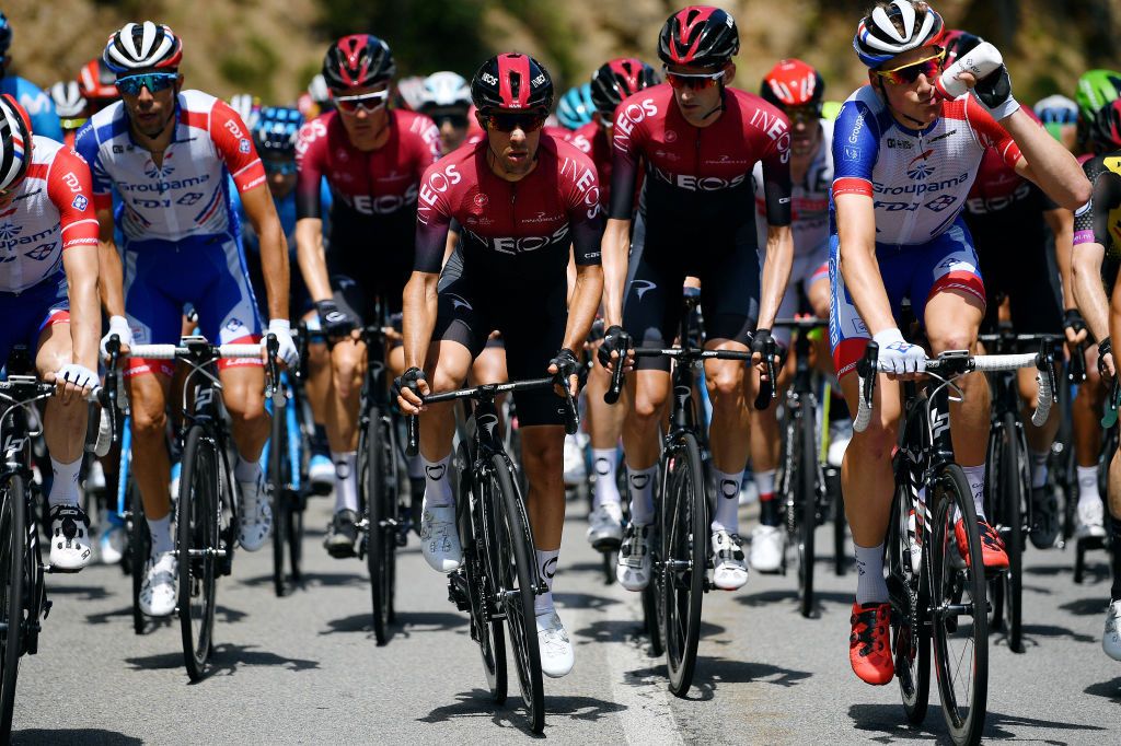 Team Ineos in action at the Tour de France