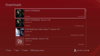 PS4 view downloads