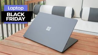 Microsoft Store Black Friday deals Surface laptop 4 on a wooden table