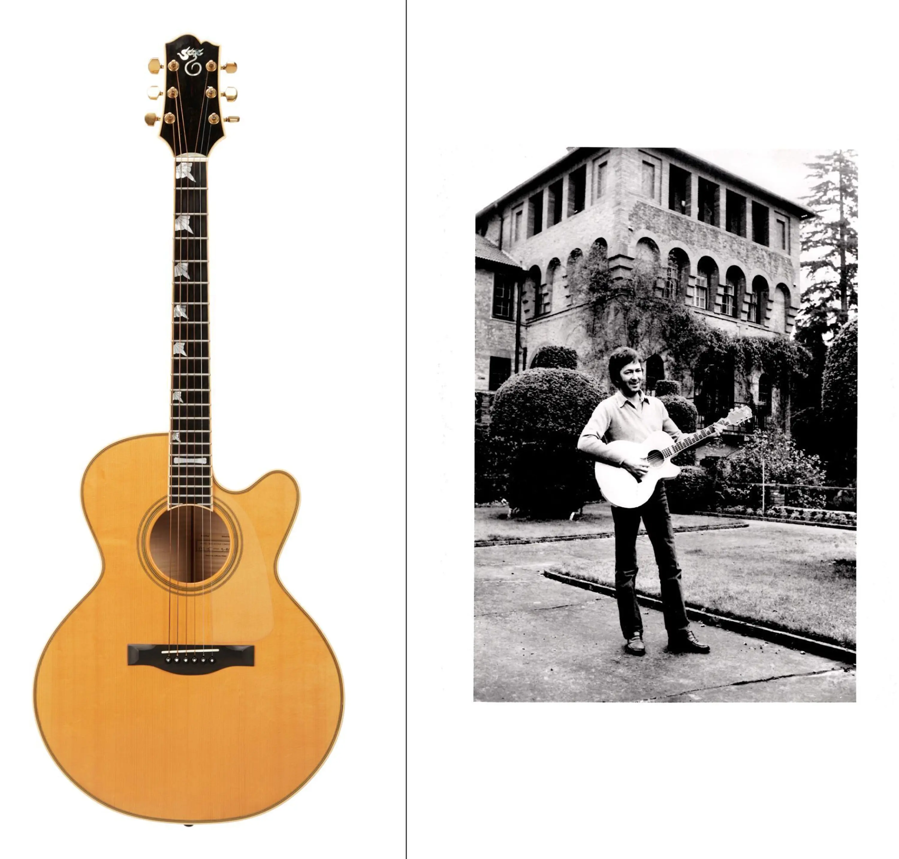 Eric Clapton Owned and Played 1980 Santa Cruz FTC-15 Acoustic Guitar, Natural with Photo