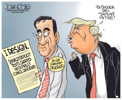 Political Cartoon U.S. Philly GOP Chairman Sexting Scandal