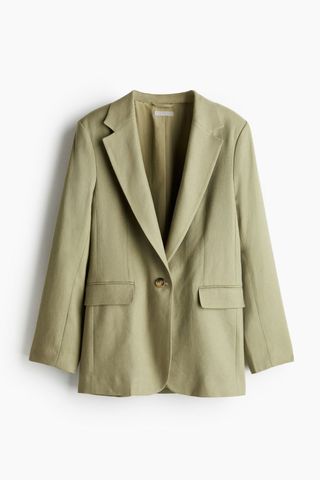 H&M linen-blend blazer