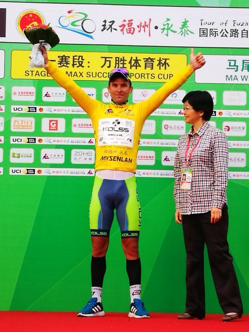 Stage winner and yellow jersey Mykhaylo Kononenko