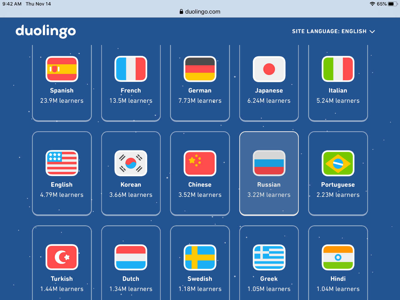 duolingo languages list